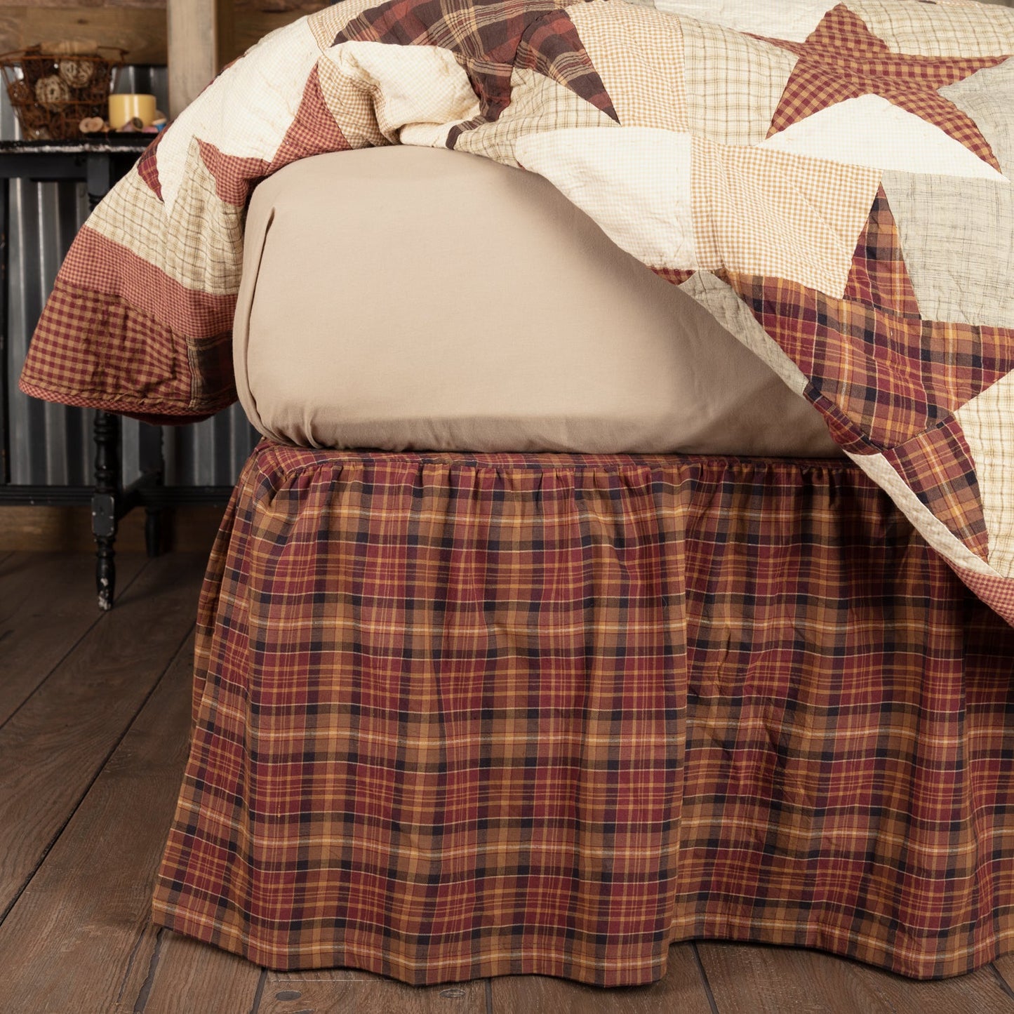 Abilene Star Queen Bed Skirt 60x80x16