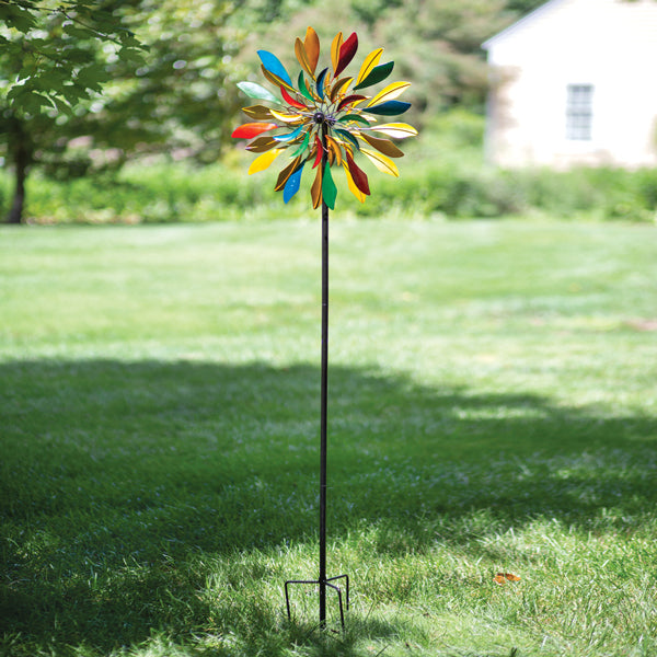 Rainbow Flower Wind Spinner