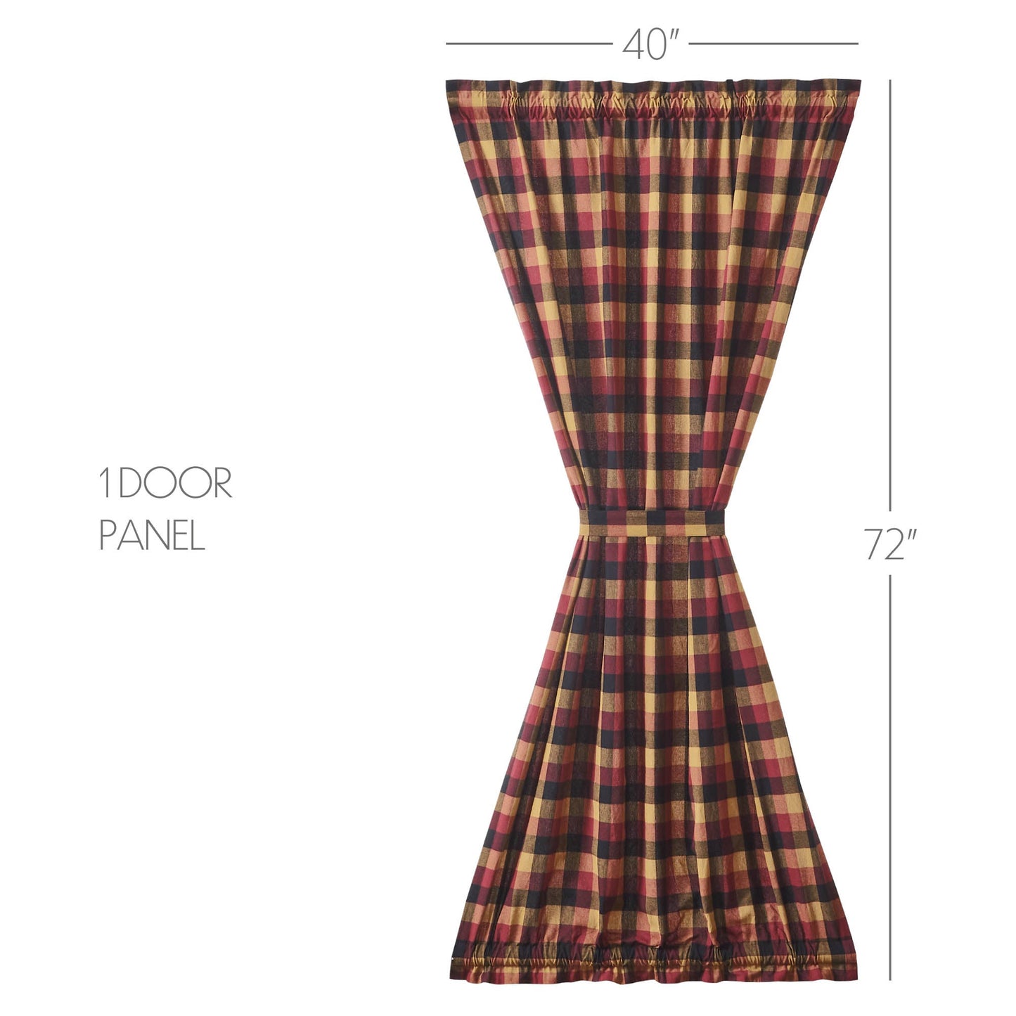 Heritage Farms Primitive Check Door Panel 72x40