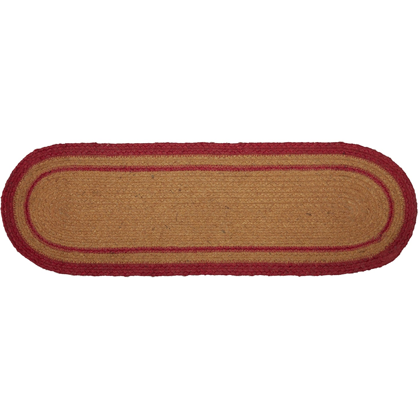 Liberty Stars Flag Jute Stair Tread Oval Latex 8.5x27