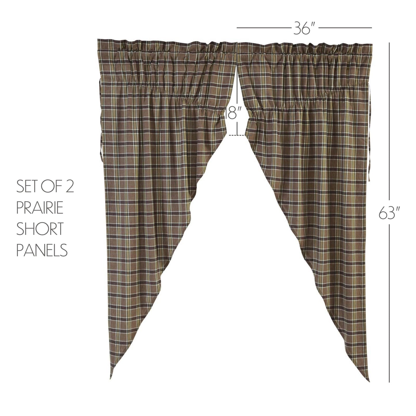 Wyatt Prairie Short Panel Set of 2 63x36x18