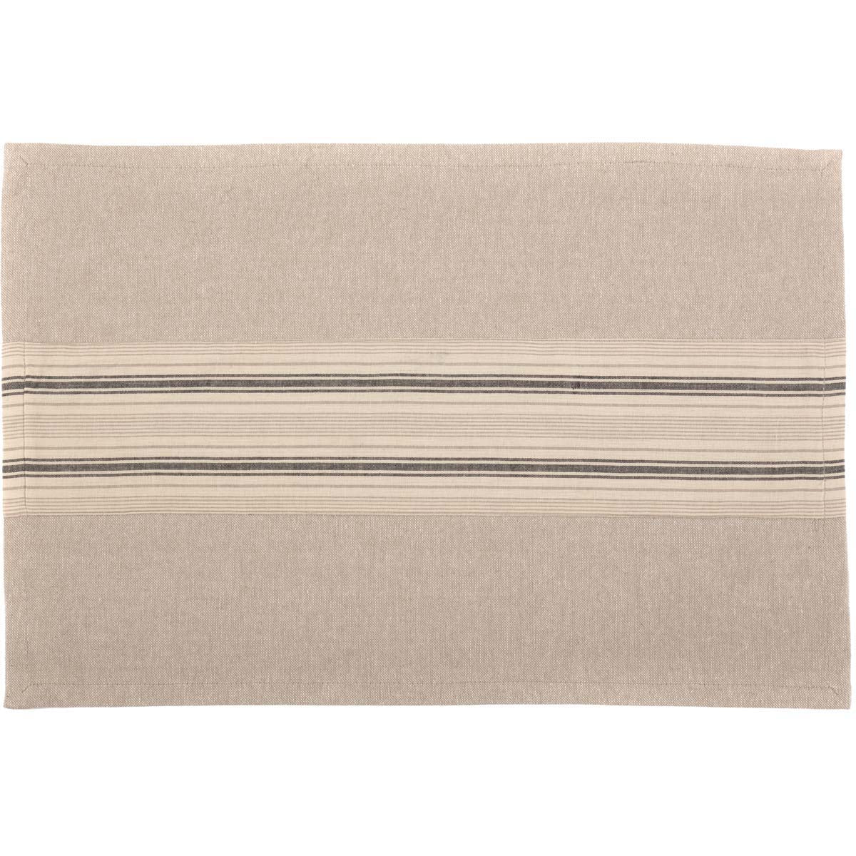 Sawyer Mill Charcoal Stripe Placemat Set of 6 12x18