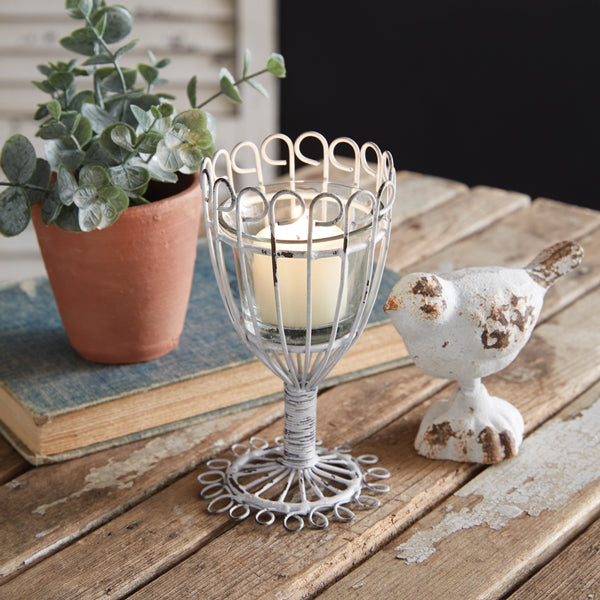 Wire Flower Votive Holder - Min of 2