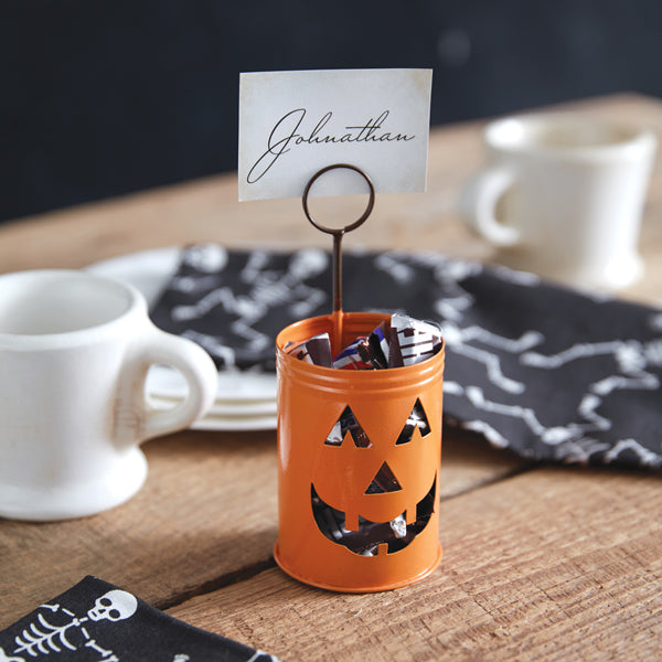 Jack-O-Lantern Place Card Holder - Min of 4
