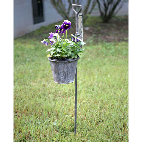 Spade Garden Stake Planter with Rain Gauge - Min of 2