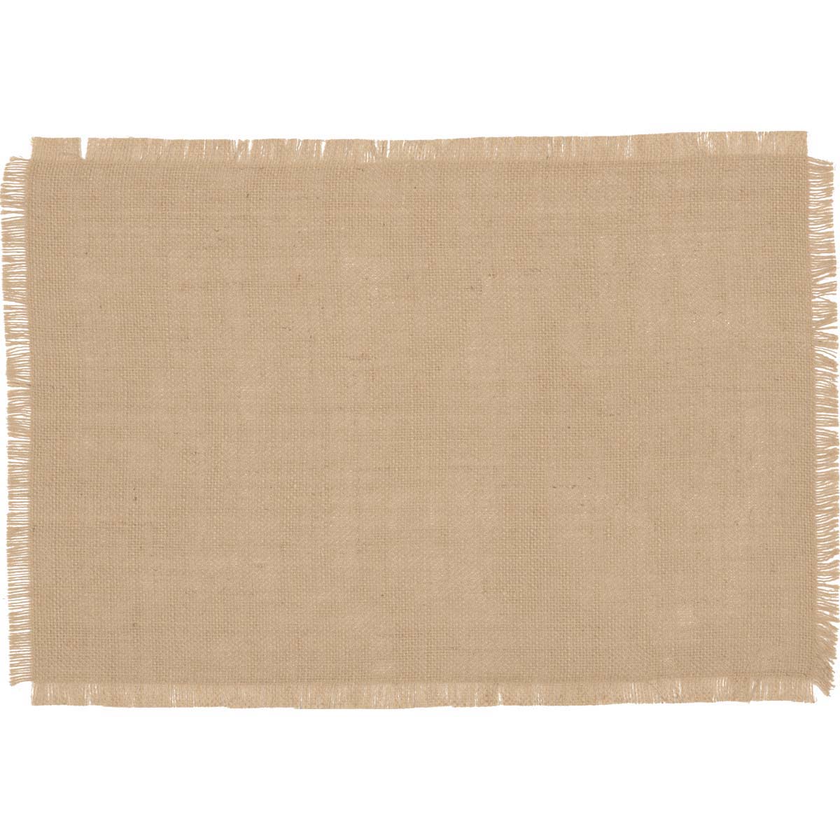 Jute Burlap Natural Placemat Set of 6 12x18