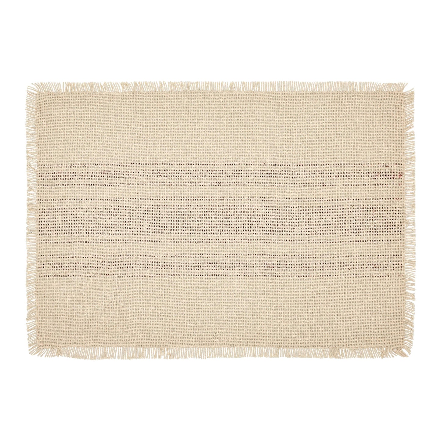 Yuletide Burlap Red Stripe Placemat Set of 6 13x19