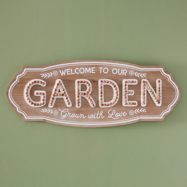 Welcome to Our Garden Wall Sign