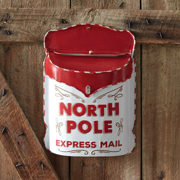 North Pole Express Mail Hanging Mailbox