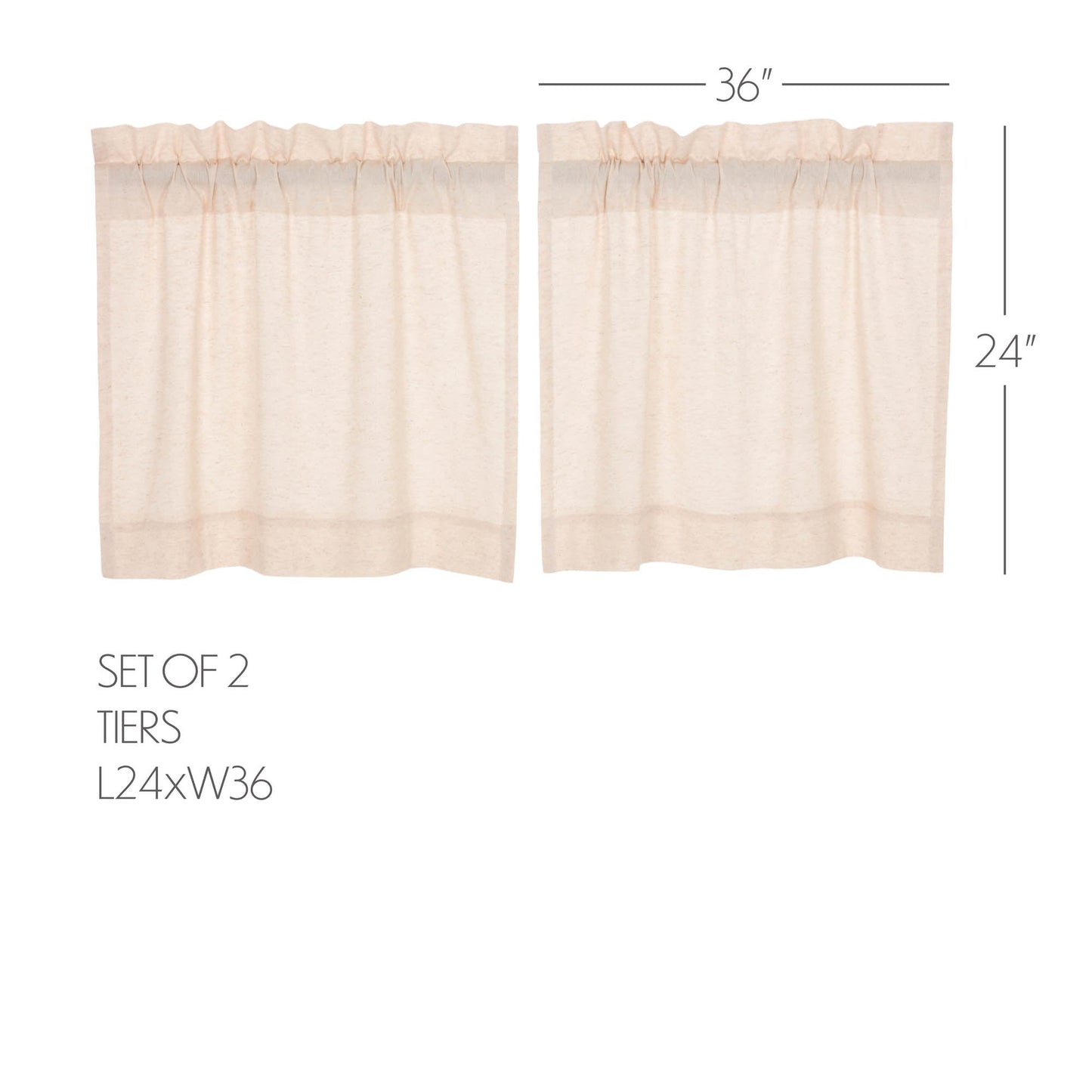 Simple Life Flax Natural Tier Set of 2 L24xW36