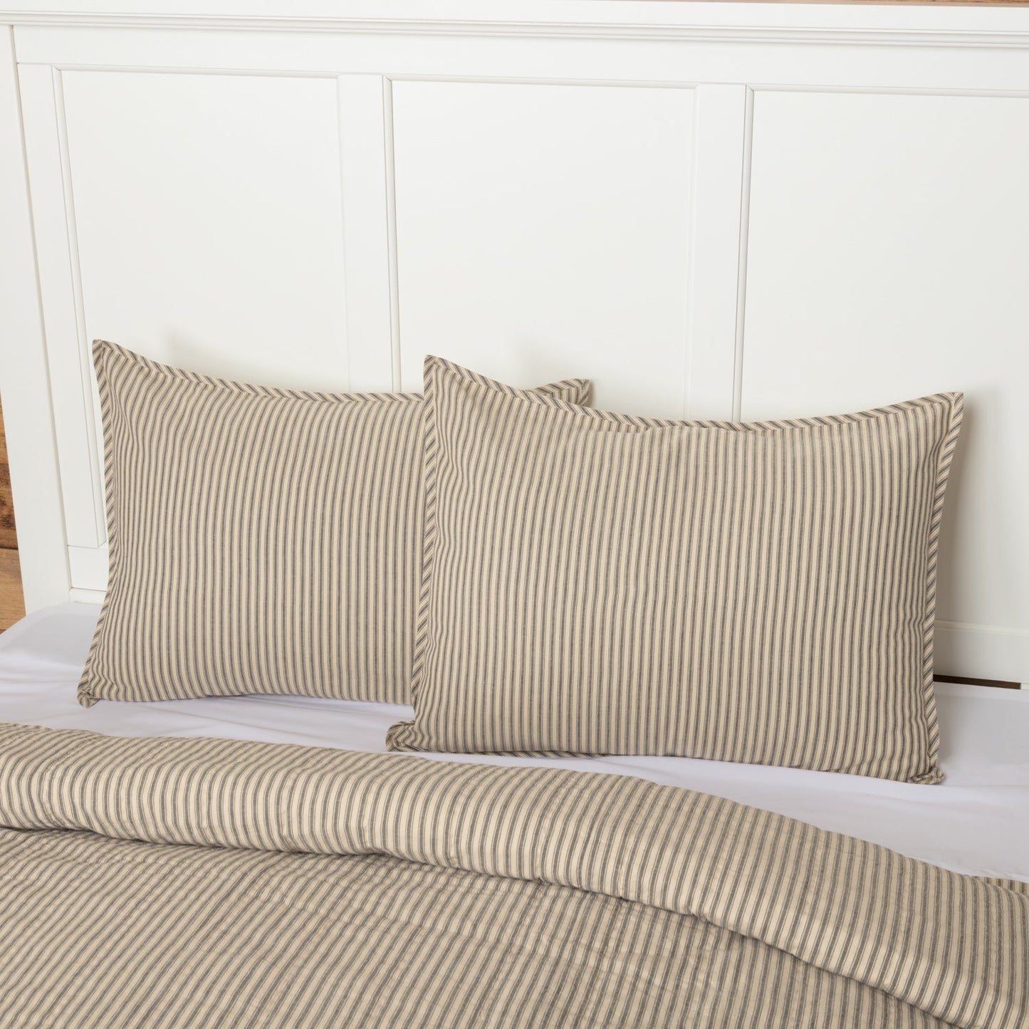Sawyer Mill Charcoal Ticking Stripe Standard Sham