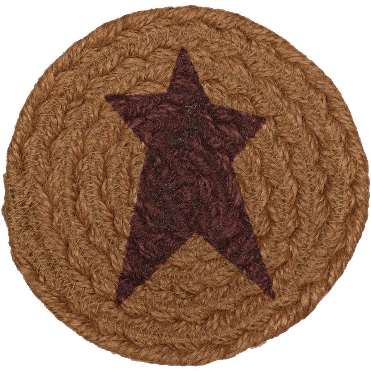 Heritage Farms Star Jute Coaster Set of 6