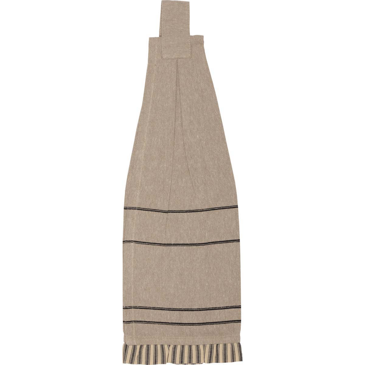 Sawyer Mill Charcoal Cow Button Loop Tea Towel Set of 2