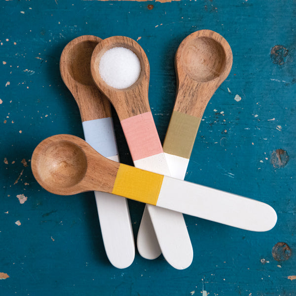 Set of Four Wooden Teaspoons - Set of 4