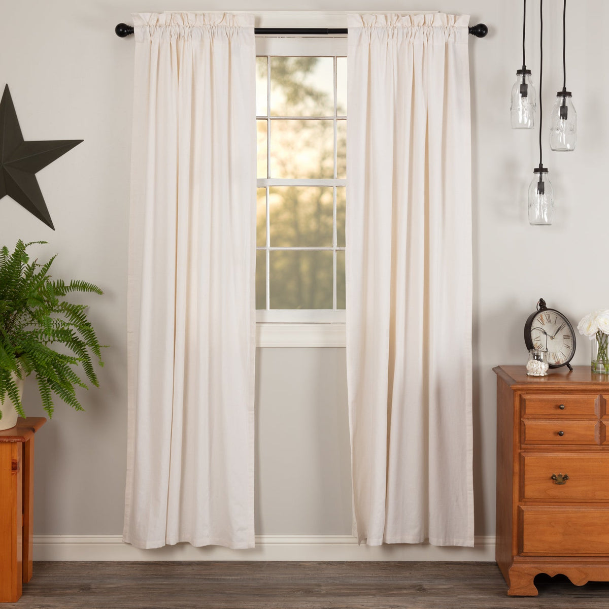 Simple Life Flax Antique White Panel Set of 2 84x40