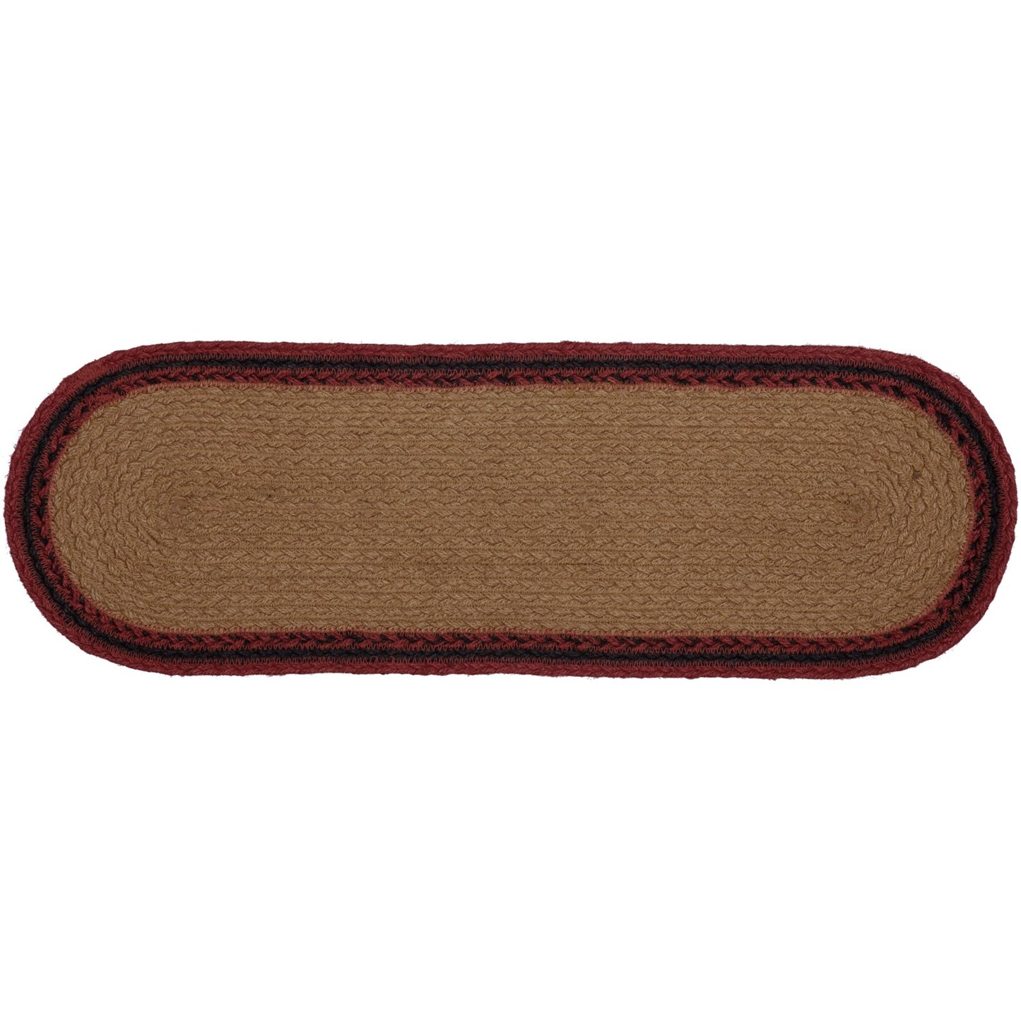 Cumberland Stenciled Moose Jute Runner Oval 8x24