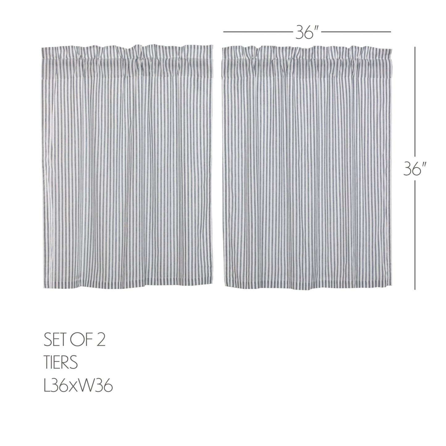 Sawyer Mill Blue Ticking Stripe Tier Set of 2 L36xW36