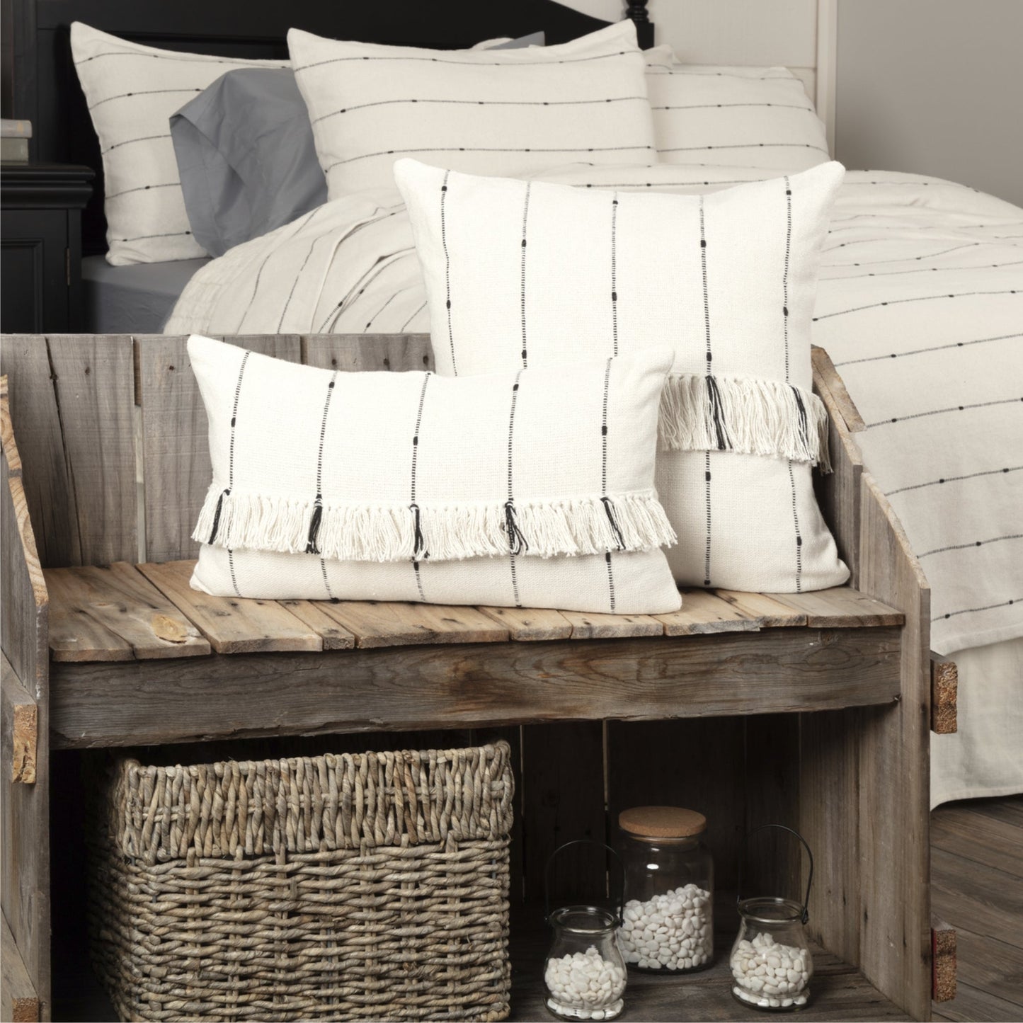 Farmcloth Stripe Pillow Cover 20Lx12W