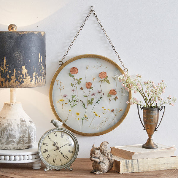 Gold Circle Botanical Wall Decor