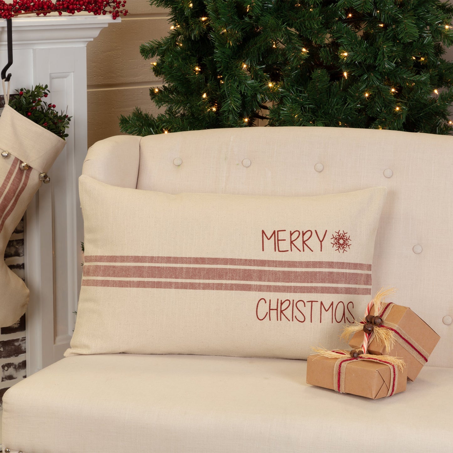 Sleigh Bells Ring Merry Christmas Pillow Cover