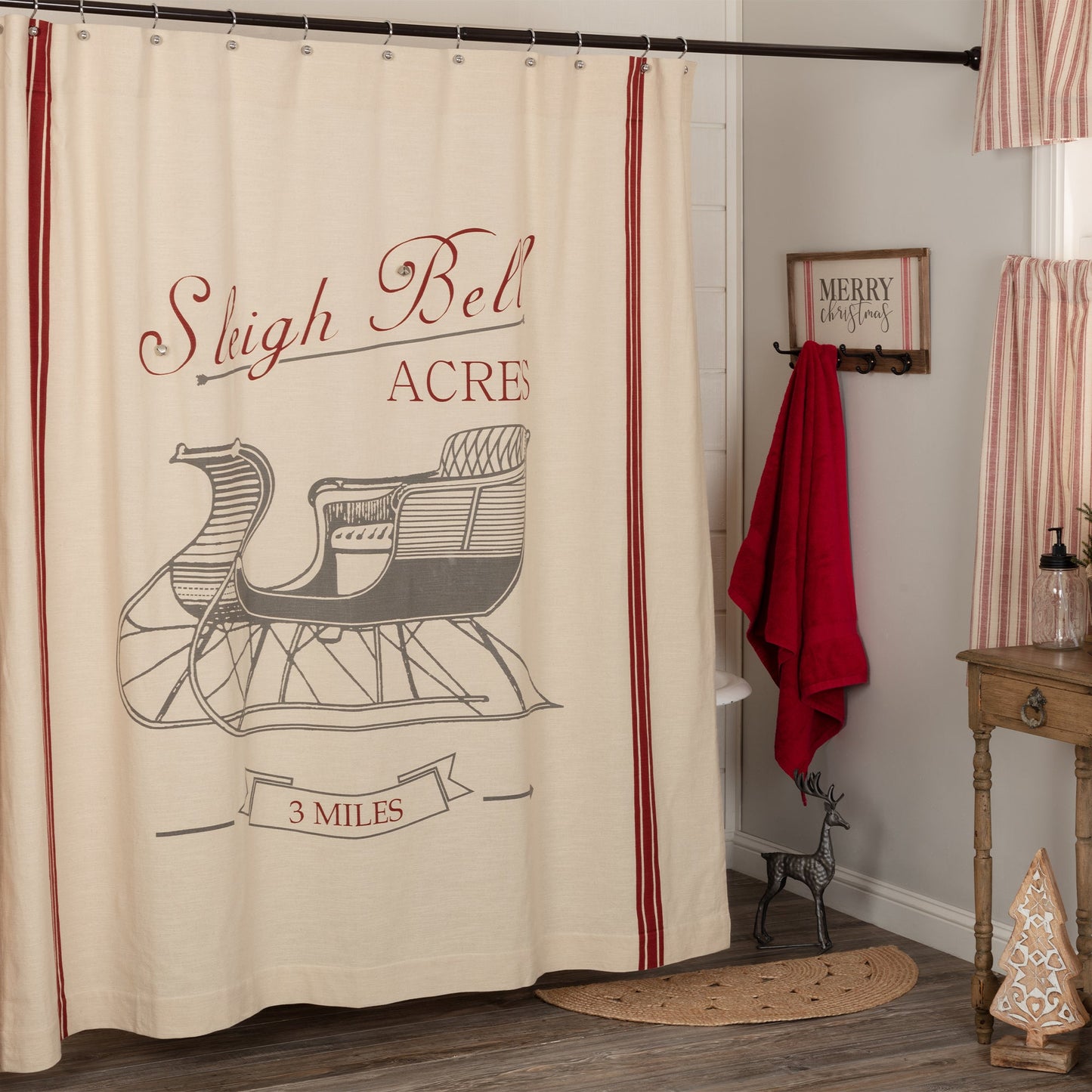 Sleigh Bells Ring Shower Curtain