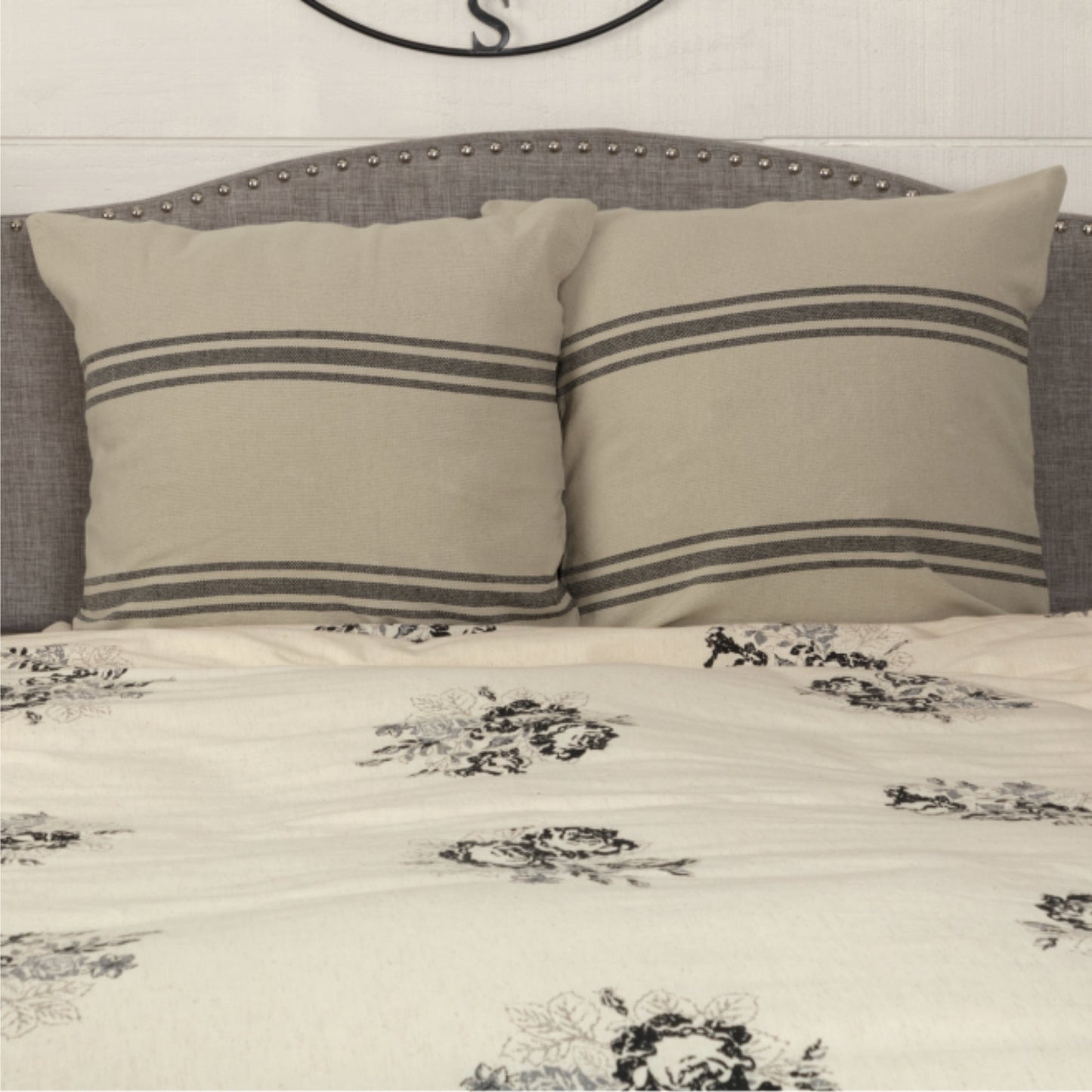 Mill House Stripe Black Euro Sham