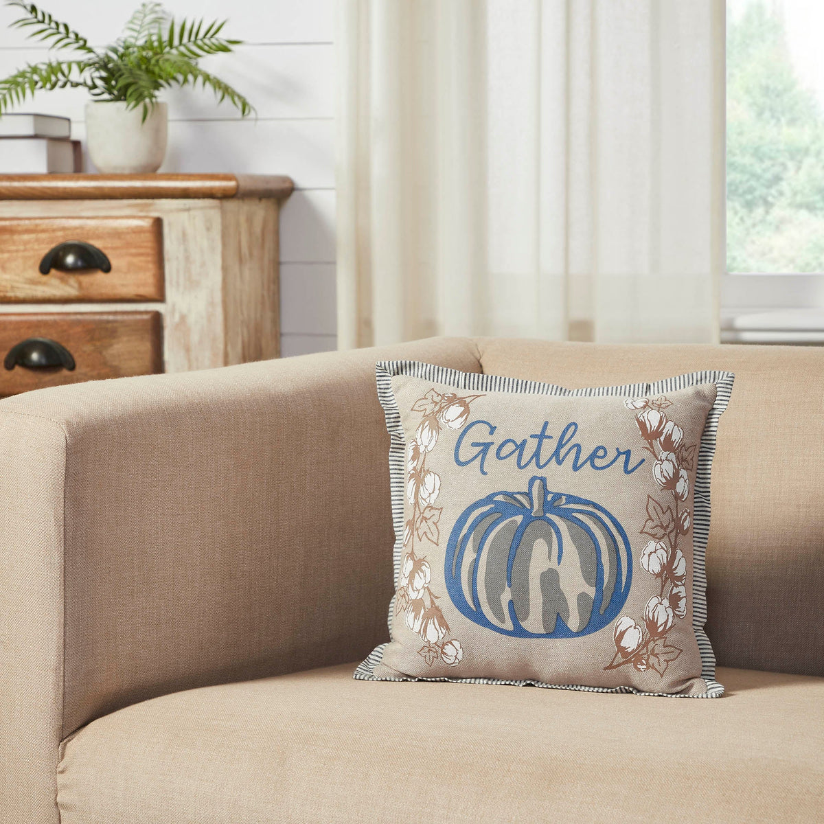 Ashmont Gathered Farmhouse Textured Accent Pillow Inch
