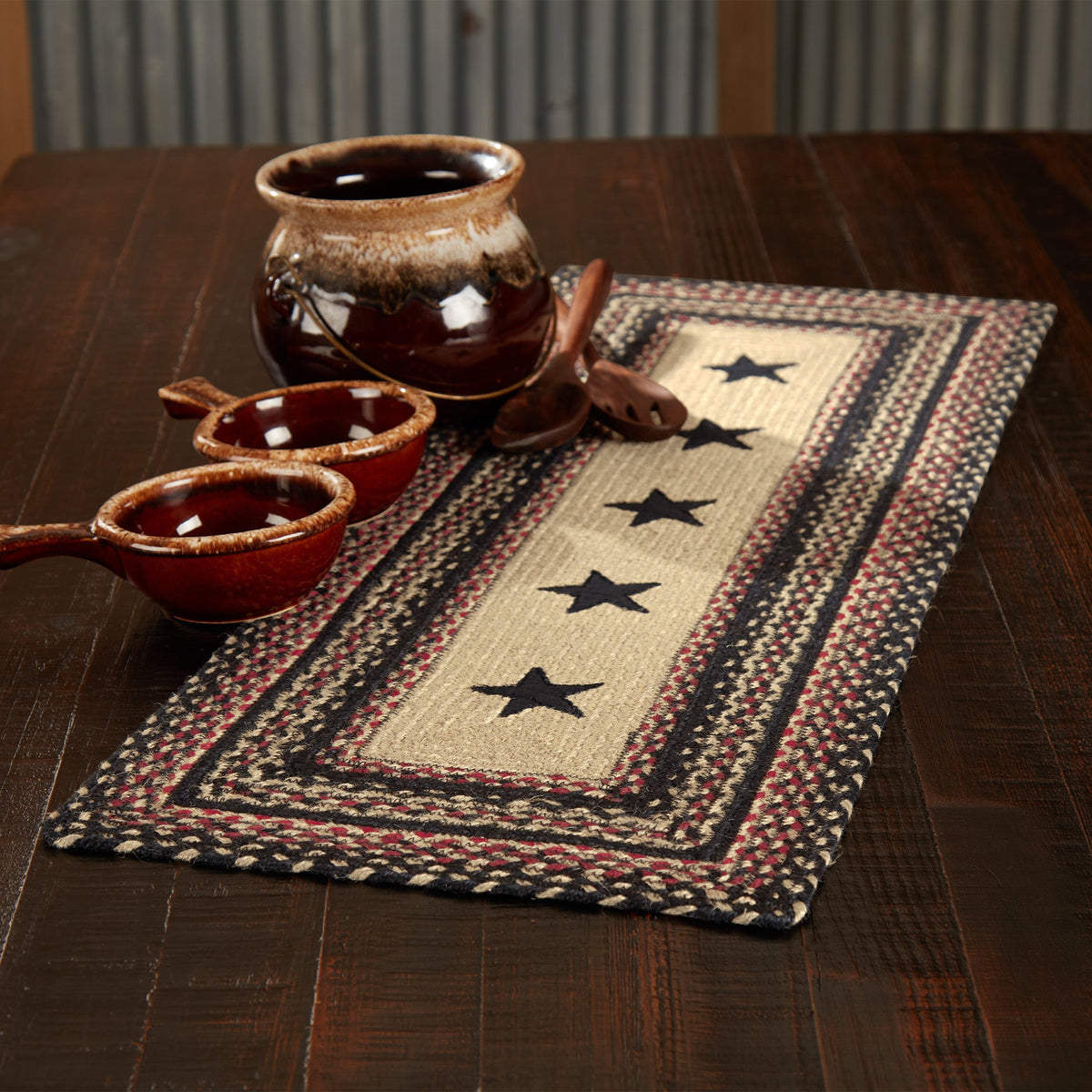 Colonial Star Jute Rect Runner