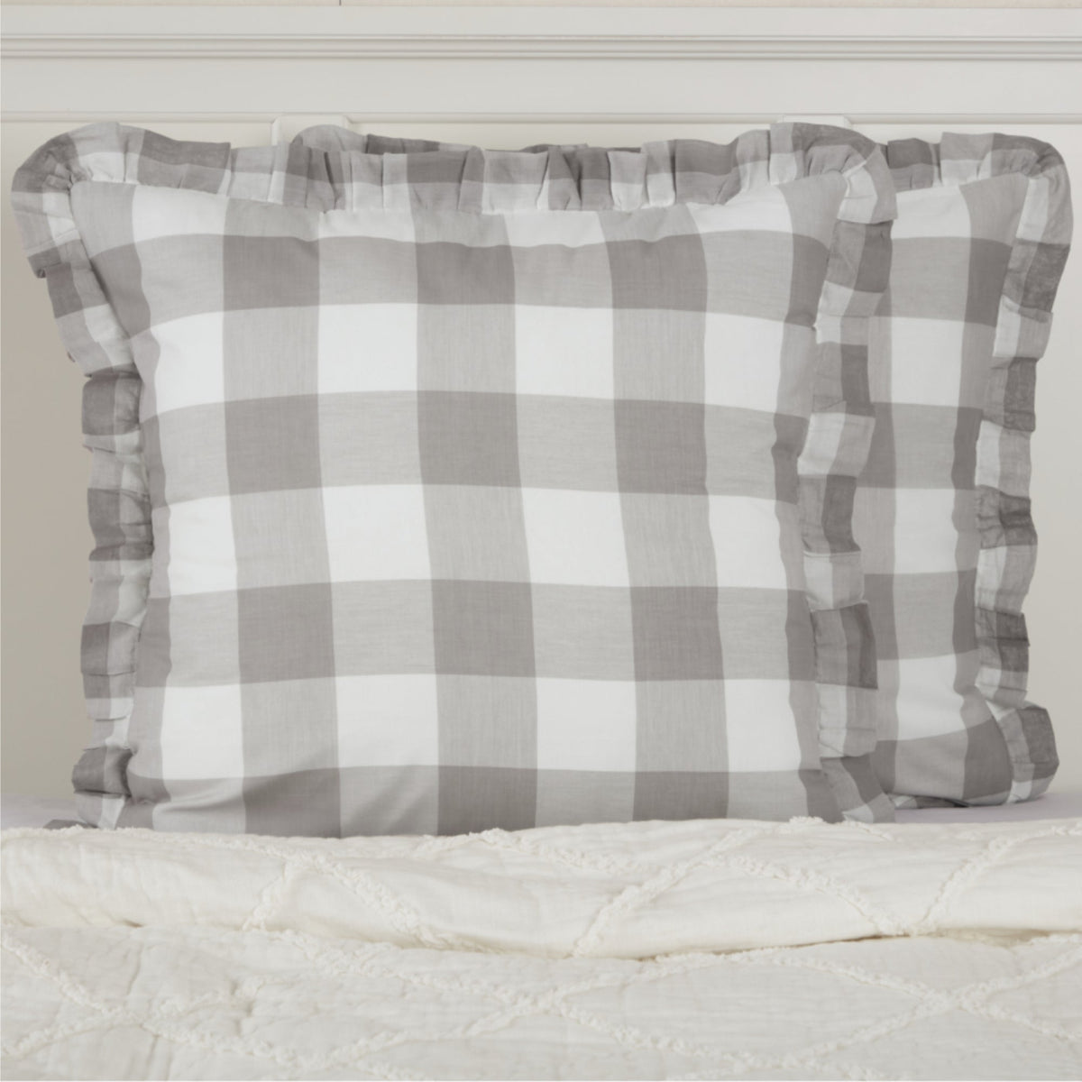 Madison Check Gray Euro Sham