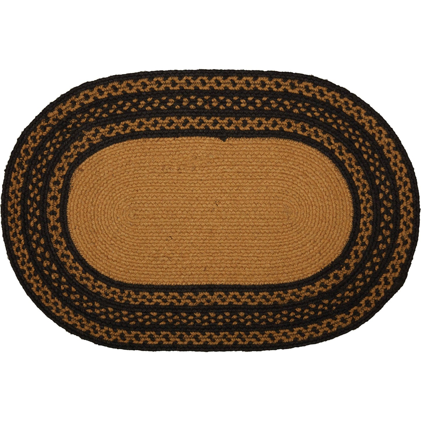 Farmhouse Jute Rug Oval Stencil Stars Welcome 20x30
