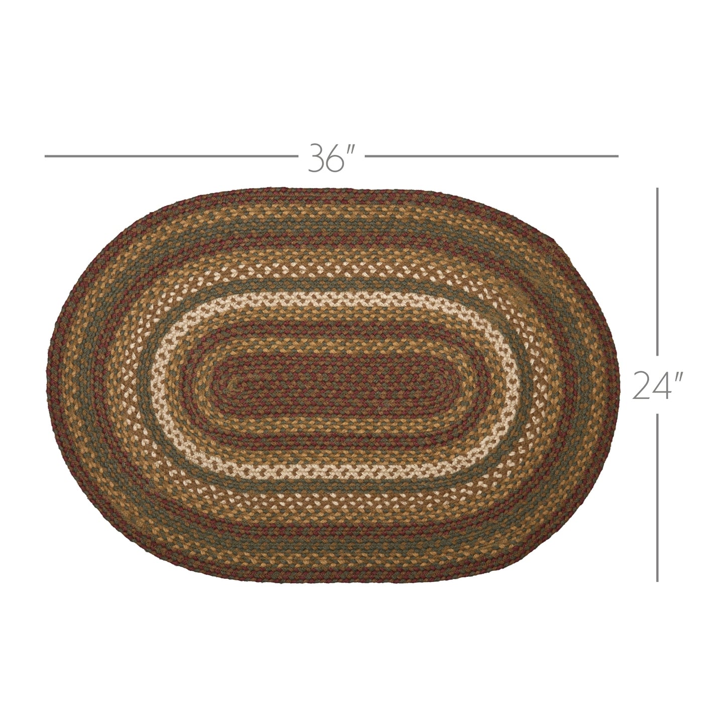 Tea Cabin Jute Rug Oval 24x36