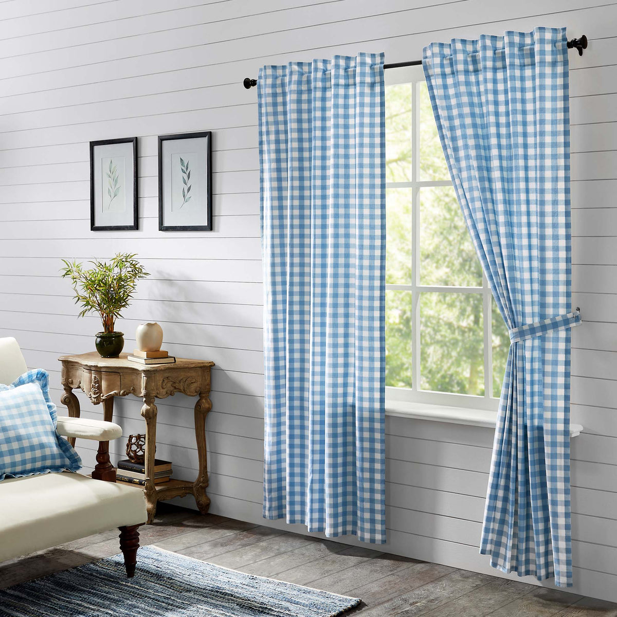 Annie Buffalo Blue Check Panel Set of 2