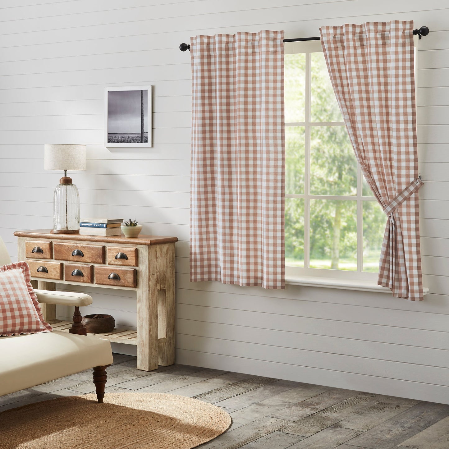 Annie Buffalo Portabella Check Short Panel Set of 2