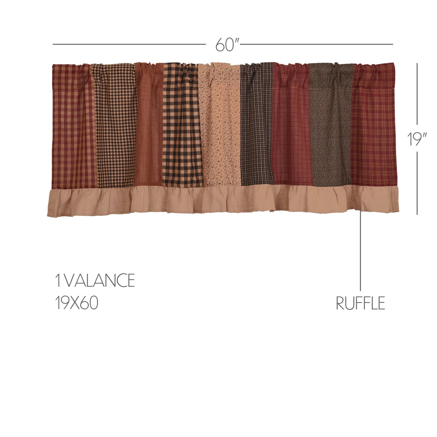 Maisie Patchwork Valance 19x60