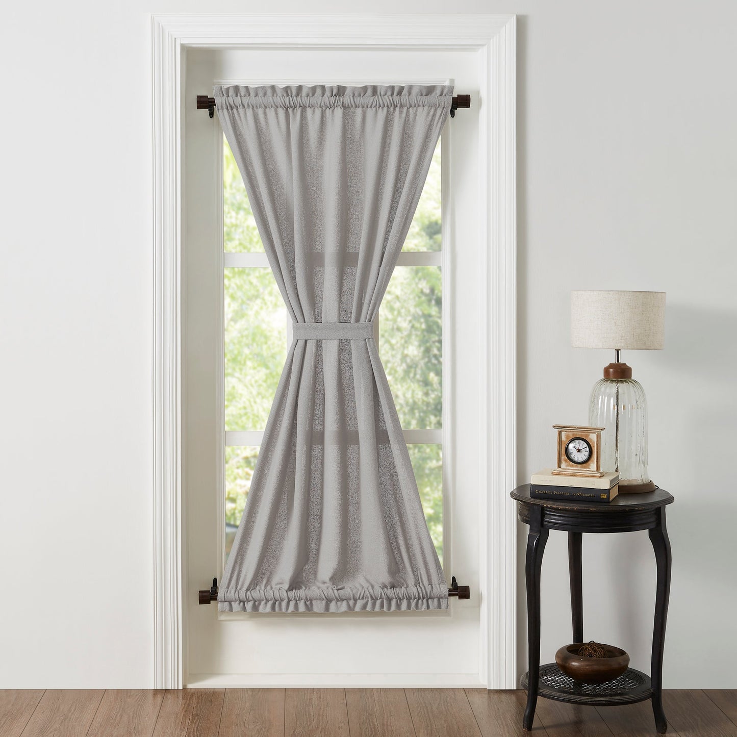 Burlap Dove Grey Door Panel