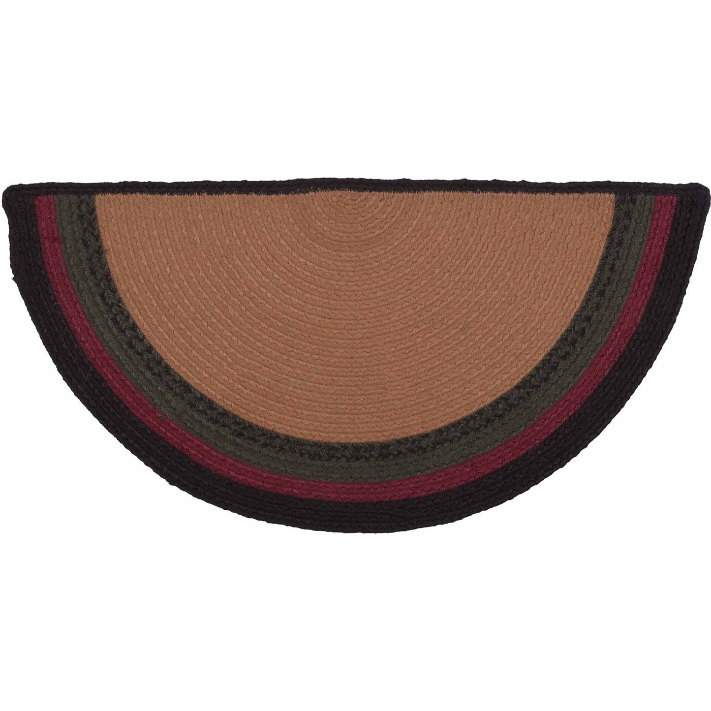 Wyatt Stenciled Bear Jute Rug Half Circle 16.5x33