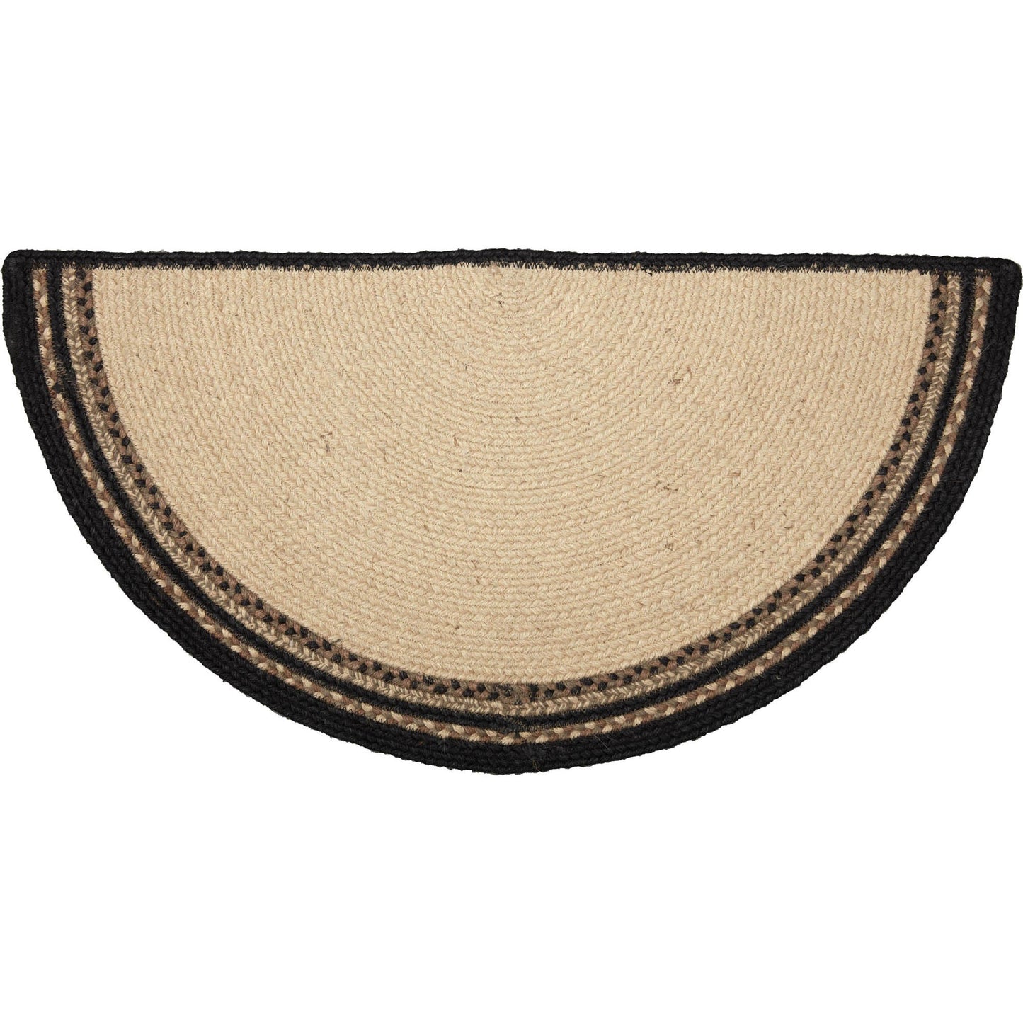 Sawyer Mill Charcoal Pig Jute Rug Half Circle 16.5x33