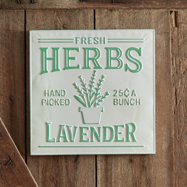 Lavender Herbs Sign