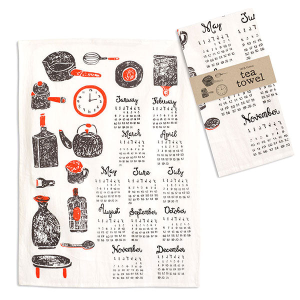 Kitchenware Calendar Tea Towel - Min of 4