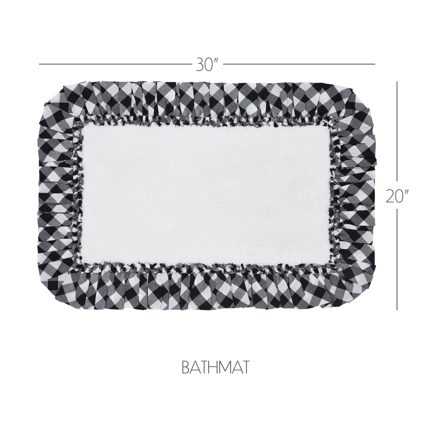 Annie Buffalo Black Check Bathmat 20x30