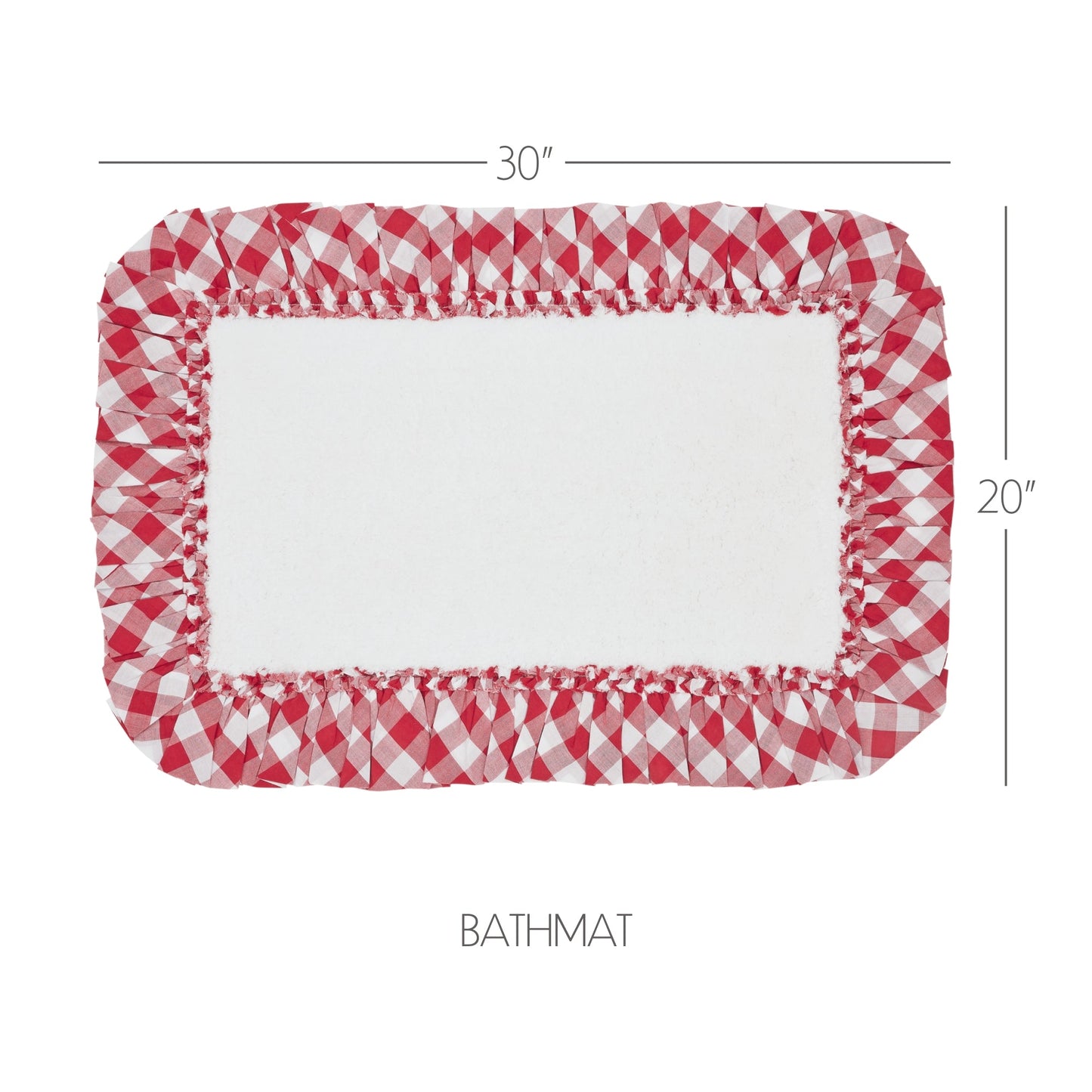 Annie Buffalo Red Check Bathmat 20x30