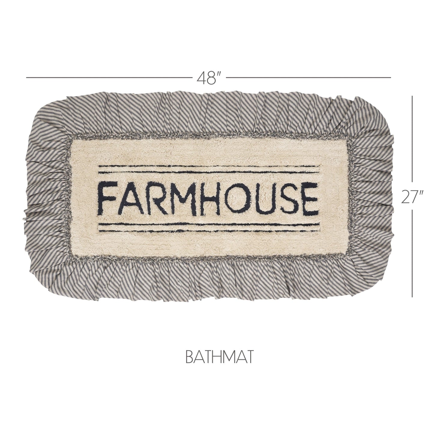 Sawyer Mill Charcoal Farmhouse Bathmat 27x48