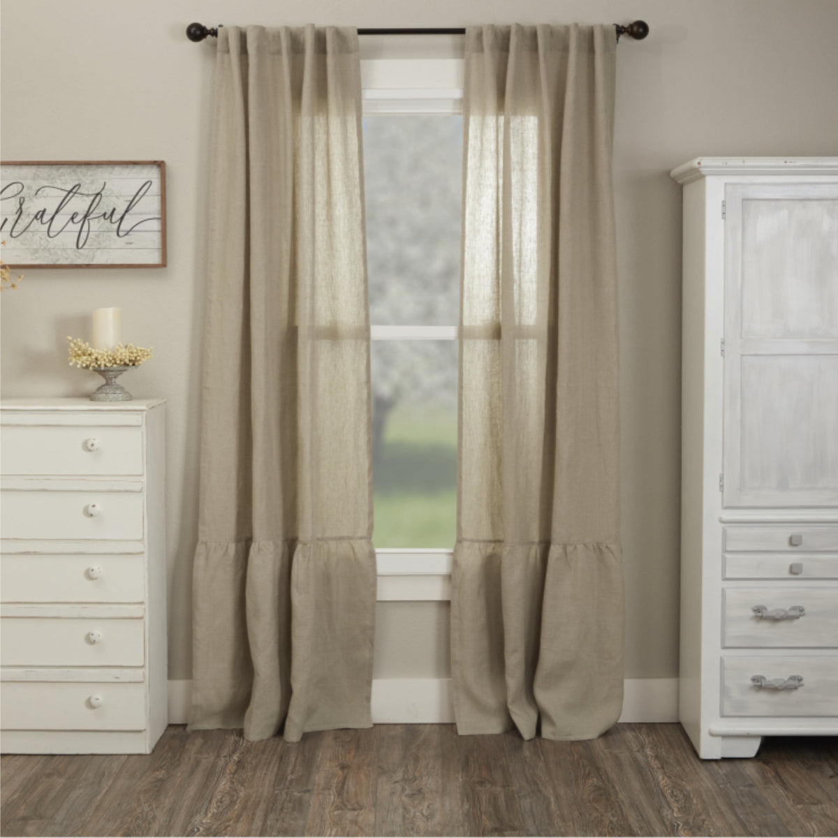 Provincial Linen Natural Panel Set of 2