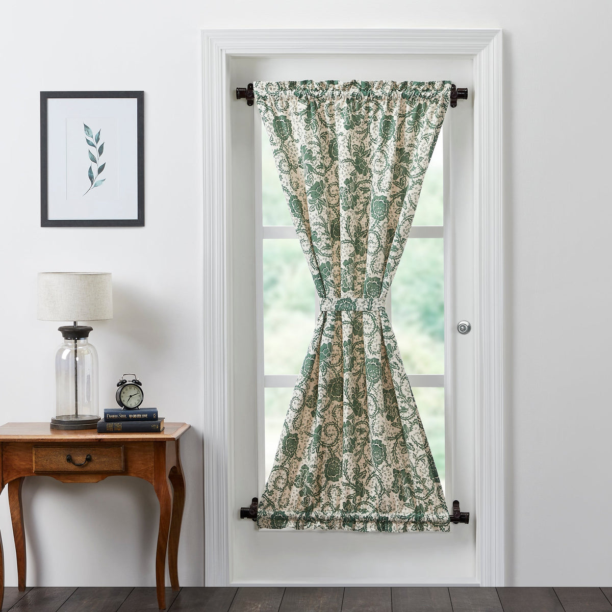 Dorset Green Floral Door Panel