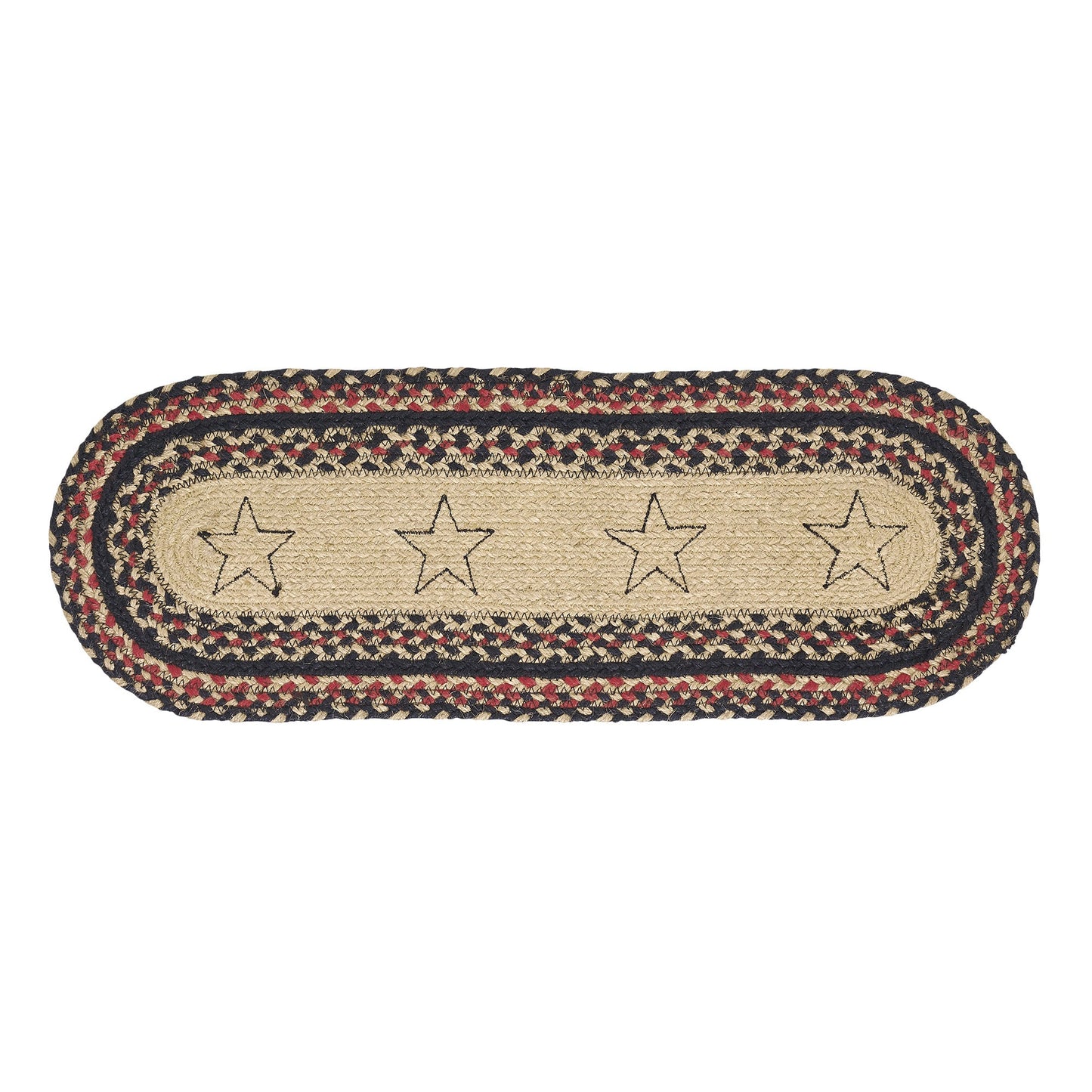 Colonial Star Jute Oval Runner 8x24