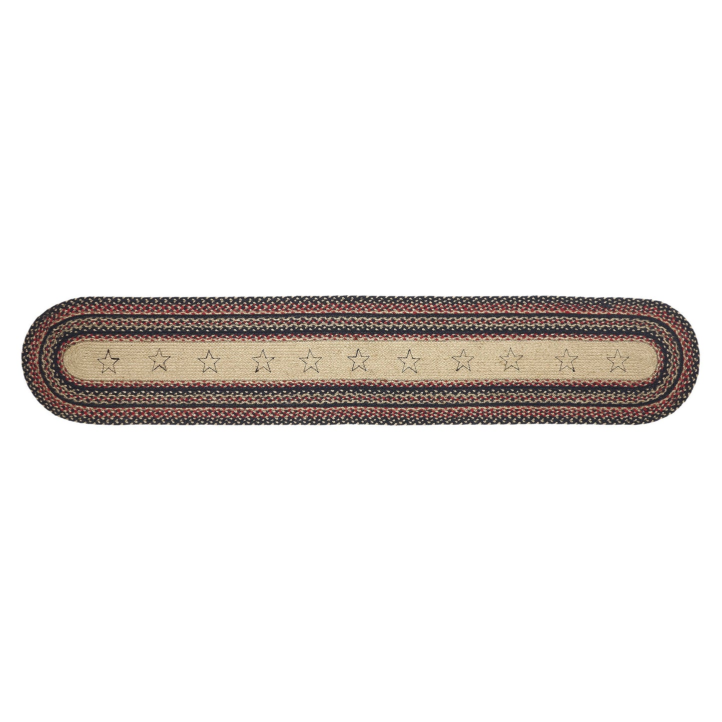 Colonial Star Jute Oval Runner 13x72