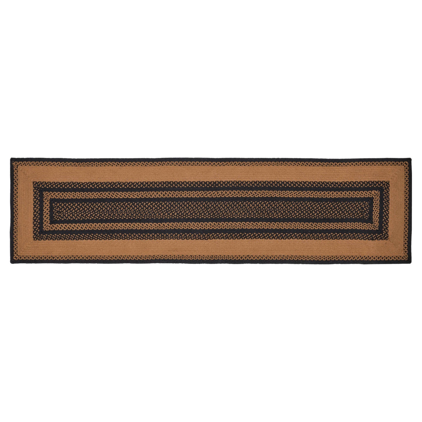 Farmhouse Jute Rug/Runner Rect Stencil Stars w/ Pad 24x96