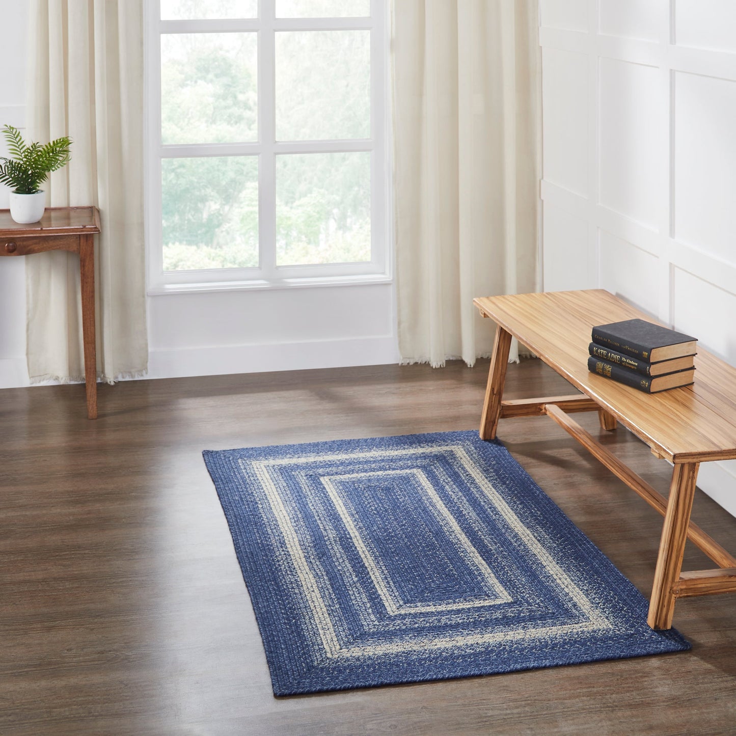 Great Falls Blue Jute Rug Rect w/ Pad 36x60