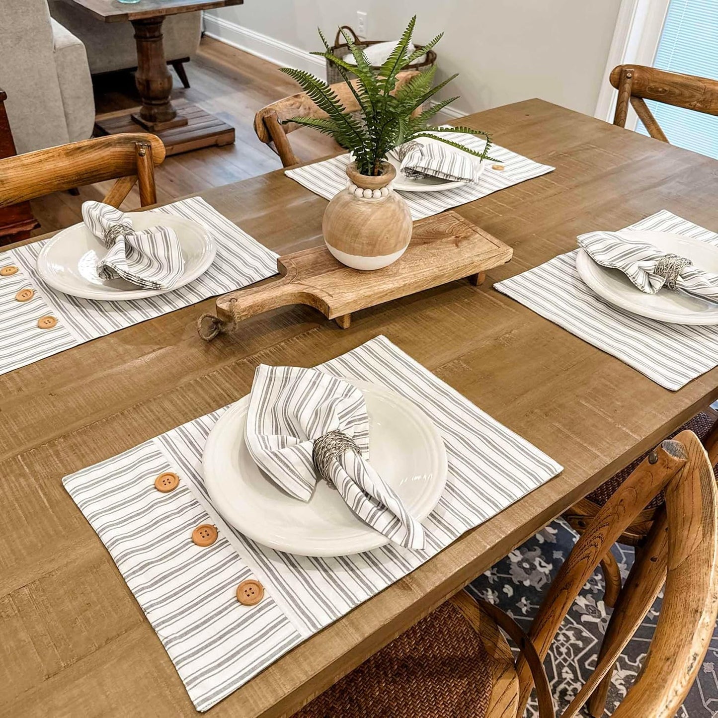 Timeless Ticking Gray Placemat Set of 4