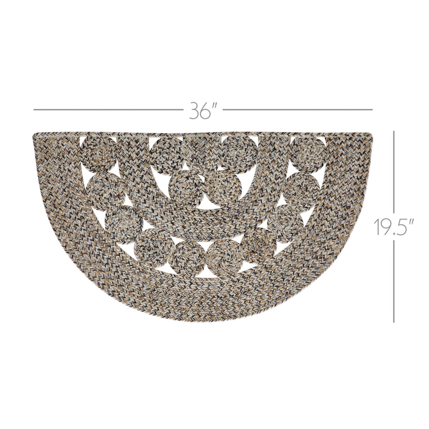 Celeste Blended Pebble Indoor/Outdoor Half Circle Rug 19.5x36